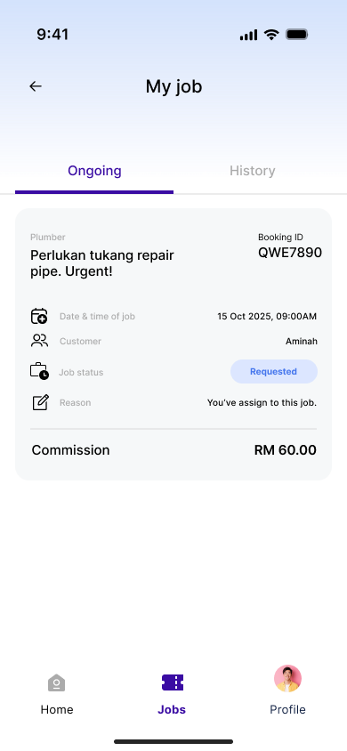 Workify ongoing worker job